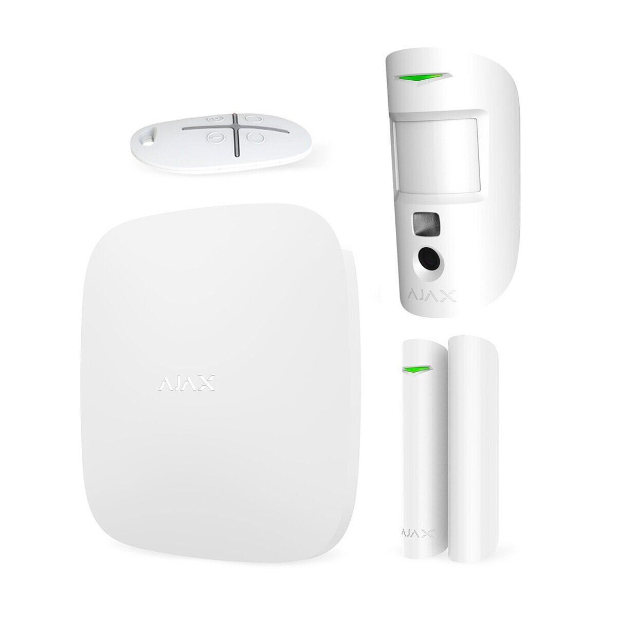 Cam plus. Комплект Ajax Starterkit White. Ajax Starterkit cam Plus White. Starterkit cam Plus (White). Комплект беспроводной GSM-сигнализации Ajax Starterkit cam Plus.