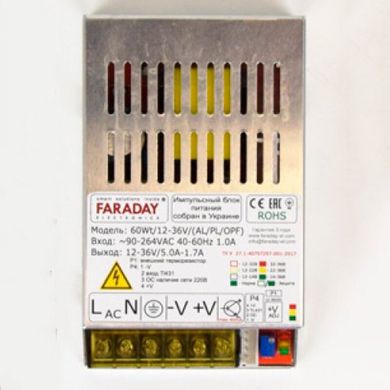 Faraday Electronics БП 60 Вт / 12-36 В / ALU