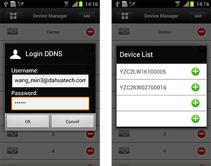 iDMSS Plus добавление устройства в приложение через DDNS