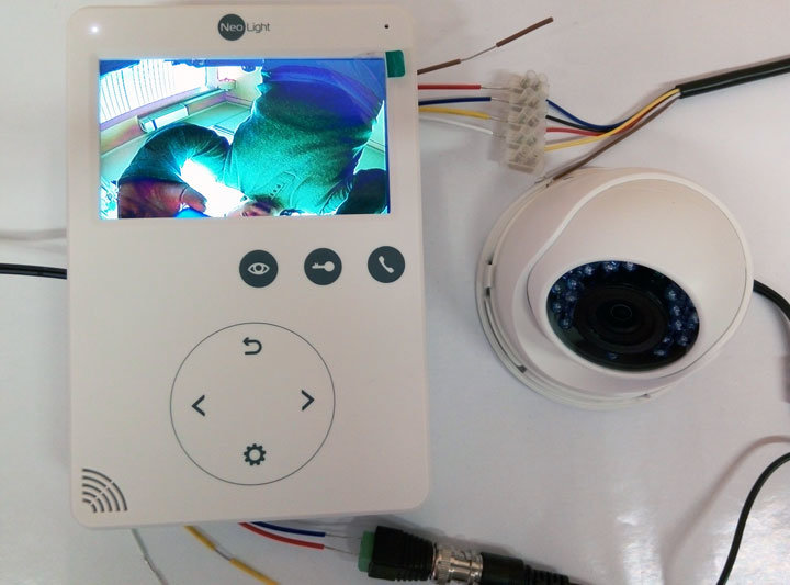 Видеодомофон NeoLight Tetta подключение видеокамеры